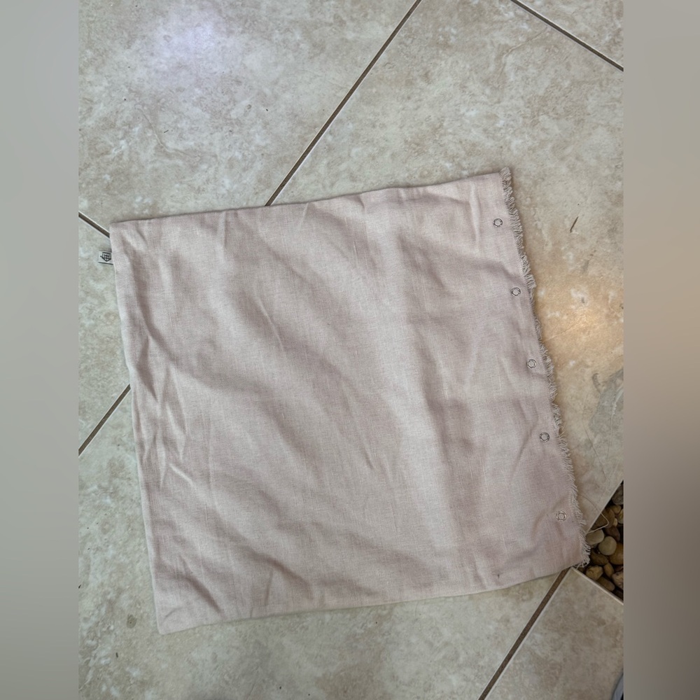 Linen blend Heart & Hand blush pillow case